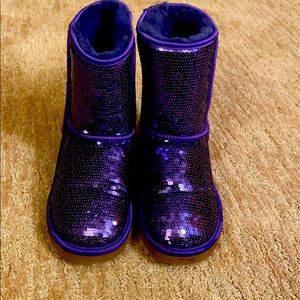 UGG boots purple sequin sz 5